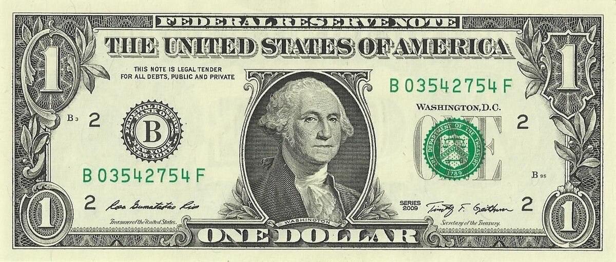 One dollar bill
